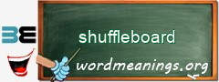 WordMeaning blackboard for shuffleboard
